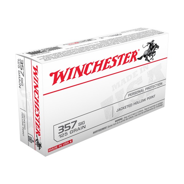 WINCHESTER AMMO 357 SIG USA PP 125gr JHP 50/bx 10/cs