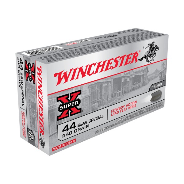 WINCHESTER AMMO 44 S&W SP COWBOY 240gr LEAD-FN 50/bx 10/cs