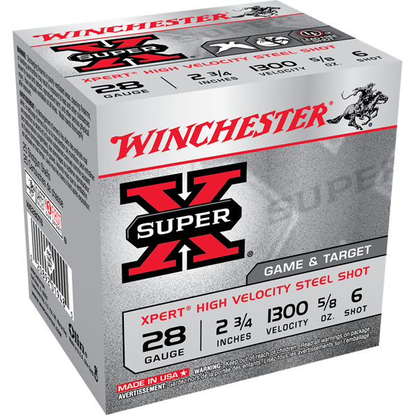WINCHESTER XPERT STEEL HV 28ga 2-3/4in 5/8oz #6 25b 10c