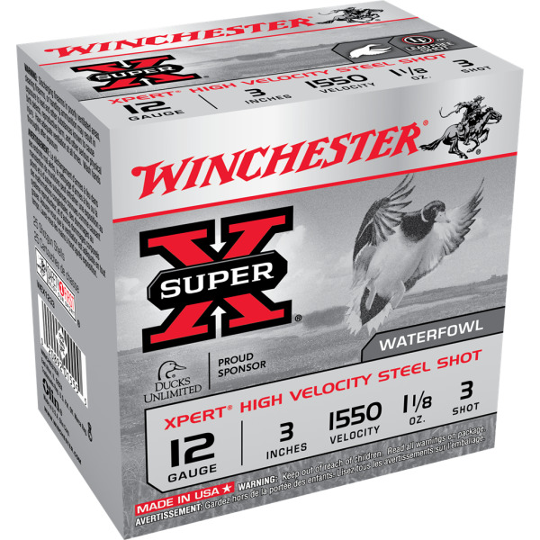 WINCHESTER XPERT STEEL HV 12ga 3in 1-1/8oz #3 25/b 10/c