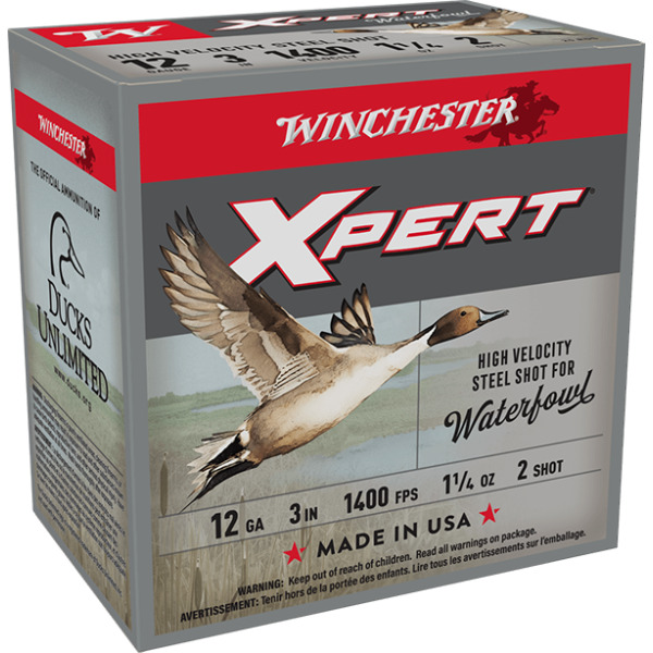 WINCHESTER XPERT STEEL HV 12ga 3in 1-1/4oz #2 25/b 10/c