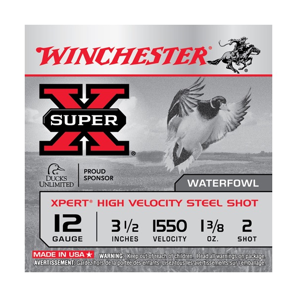 WINCHESTER XPERT STEEL HV 12ga 3.5 1-3/8oz #2 25/b 10/c