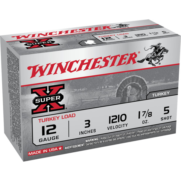 WINCHESTER AMMO 12ga 3in 1-7/8oz SUP-X TURKEY #5 10/b 10/c