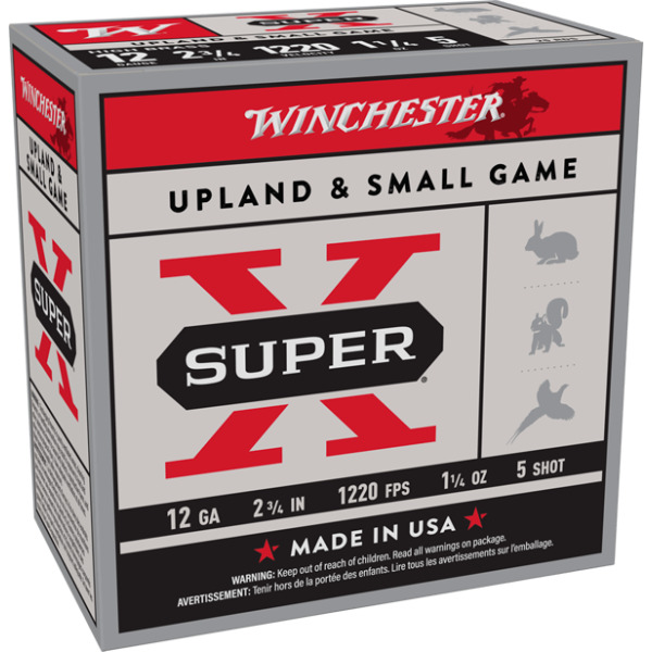 WINCHESTER AMMO 12ga 2.75 1-1/4o SUP-X UPLAND #5 25/b 10/c