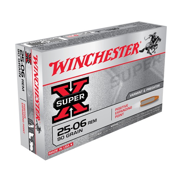 WINCHESTER AMMO 25-06 SUPER-X 90gr PEP 20/bx 10/cs