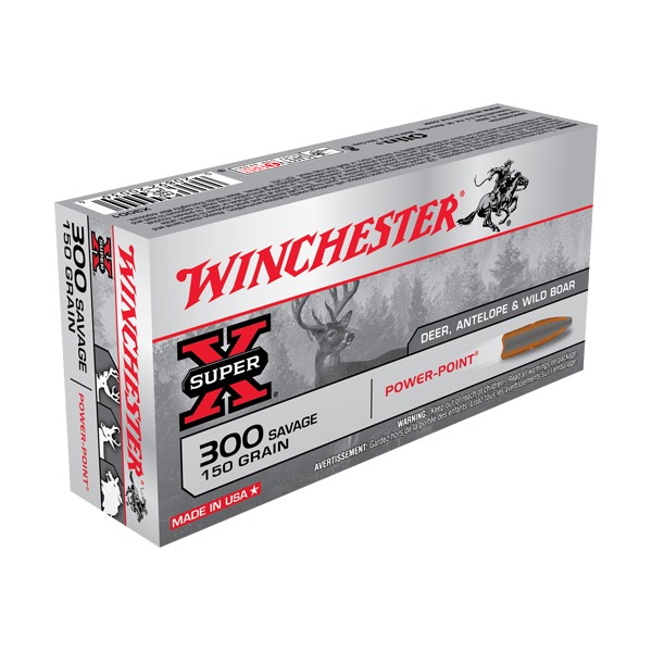 WINCHESTER AMMO 300 SAVAGE SUP-X 150gr PP 20/bx 10/cs