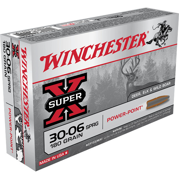 WINCHESTER AMMO 30-06 SUPER-X 180gr PP 20/bx 10/cs