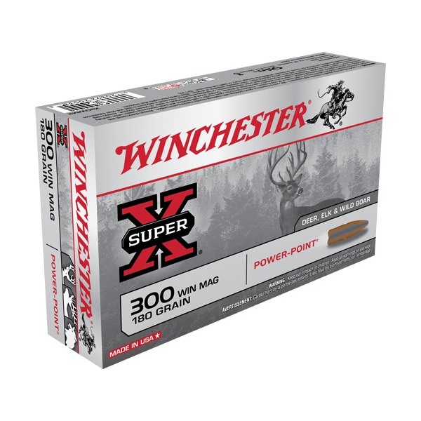 WINCHESTER AMMO 300 WINCHESTER MAG 180gr PP 20/bx 10/cs