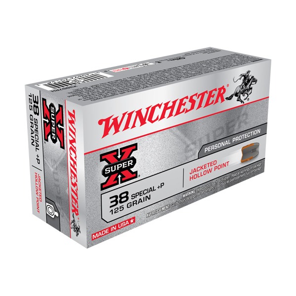 WINCHESTER AMMO 38 SPL+P SUPER-X 125gr JHP 50/bx 10/cs