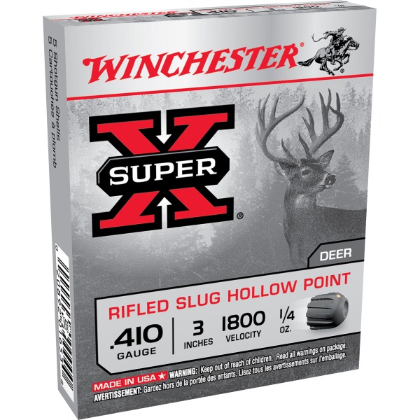 WINCHESTER SLUG 410br 3" RIFLED 1/4oz 1800fps 5/bx 50/cs