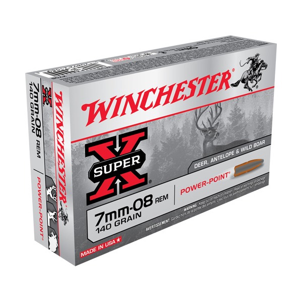 WINCHESTER AMMO 7MM-08 SUPER-X 140gr PP 20/bx 10/cs