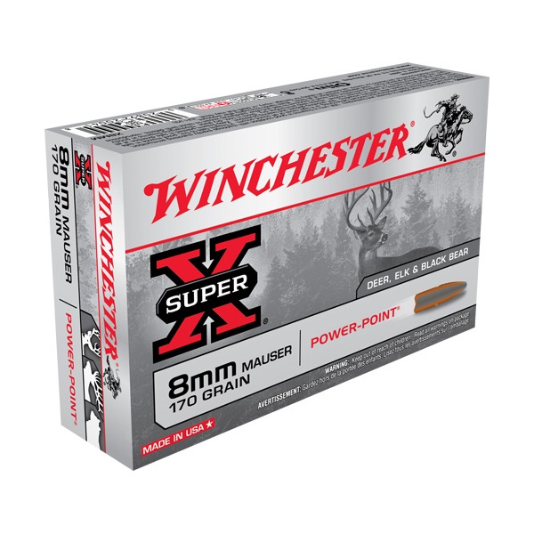 WINCHESTER AMMO 8x57 MSR SUPER-X 170gr PP 20/bx 10/cs