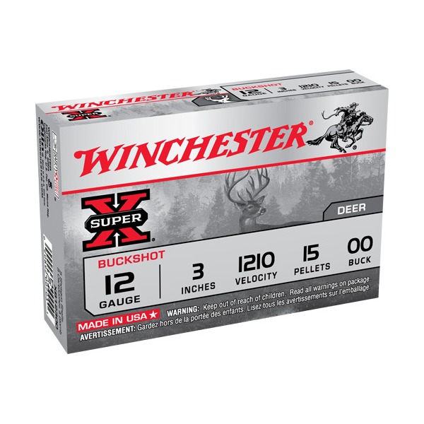 WINCHESTER BUCK 12ga 3" SX-MAG #00(15plt) 1210fps 5b 50c