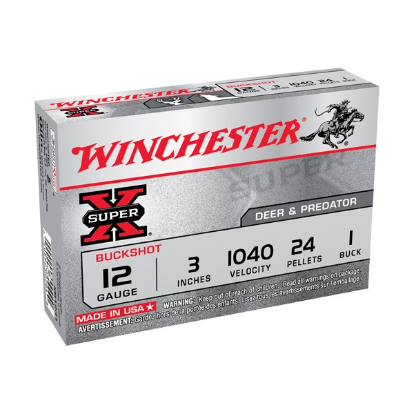 WINCHESTER BUCK 12ga 3" SX-MAG #1 (24plt) 1040fps 5b 50c
