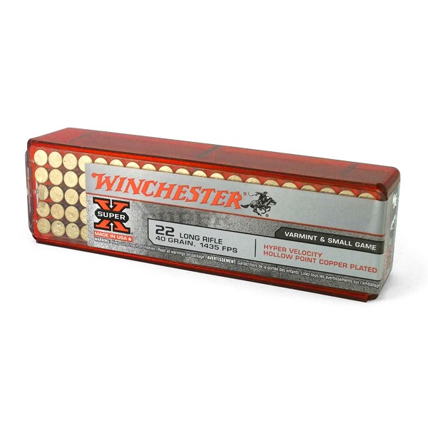 WINCHESTER AMMO 22LR SUP-X HYPER SPEED 40gr PHP 100/b 20/c