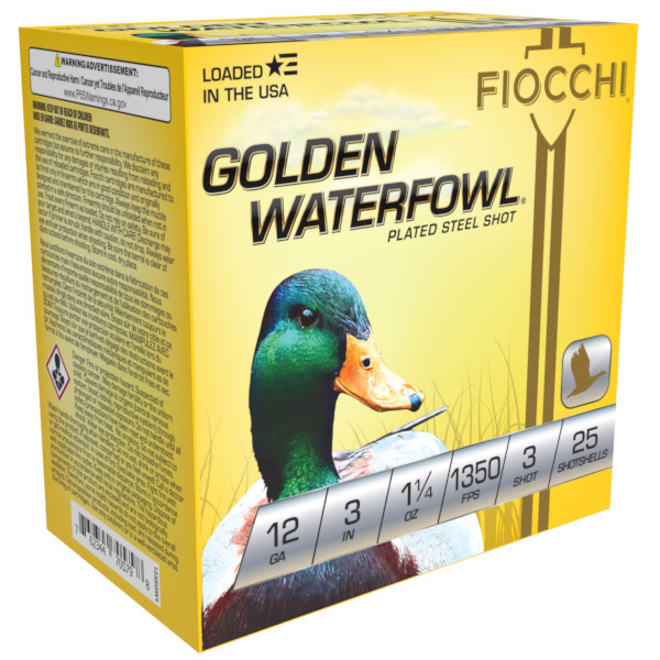 FIOCCHI AMMO 12ga 3" GW-STEEL 1350fps 1.25oz #3 25b 10c