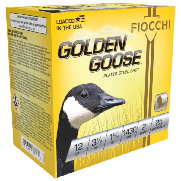 FIOCCHI AMMO 12ga 3.5 GG-STEEL 1430fps 1-5/8 #2 25b 10c
