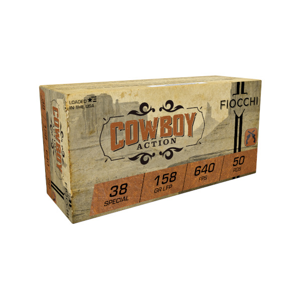 FIOCCHI AMMO 38 SPL 158gr LFP COWBOY 640fps 50/bx 10/cs