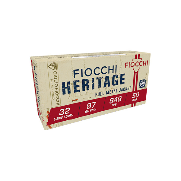 FIOCCHI AMMO 32 S&W LONG 97gr FMJ 50/bx 20/cs