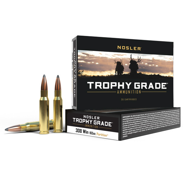 NOSLER AMMO 308 WINCHESTER 165gr Partition 20/bx 10/cs