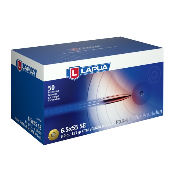 LAPUA AMMO 6.5x55 123gr HPBT SCENAR 50/bx 12/cs
