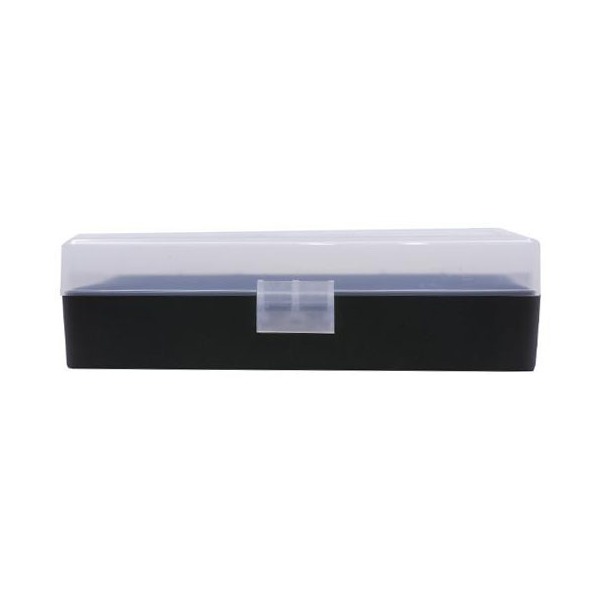 BERRY 10MM/45 HINGED-TOP BOX 50-RND CLEAR/BLK 50/c