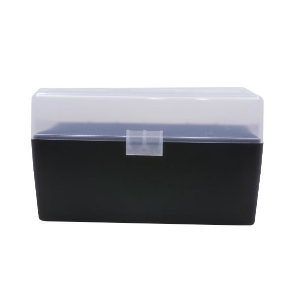 BERRY 243/308 HINGED-TOP BOX 50-RND CLEAR/BLK 50/c