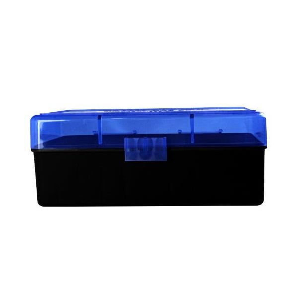 BERRY WSM HINGE-TOP BOX 50-ROUND BLUE/BLK 30/cs