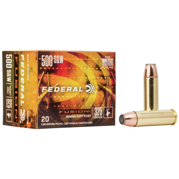 FEDERAL AMMO 500 S&W 325gr FUSION 20/bx 10/cs