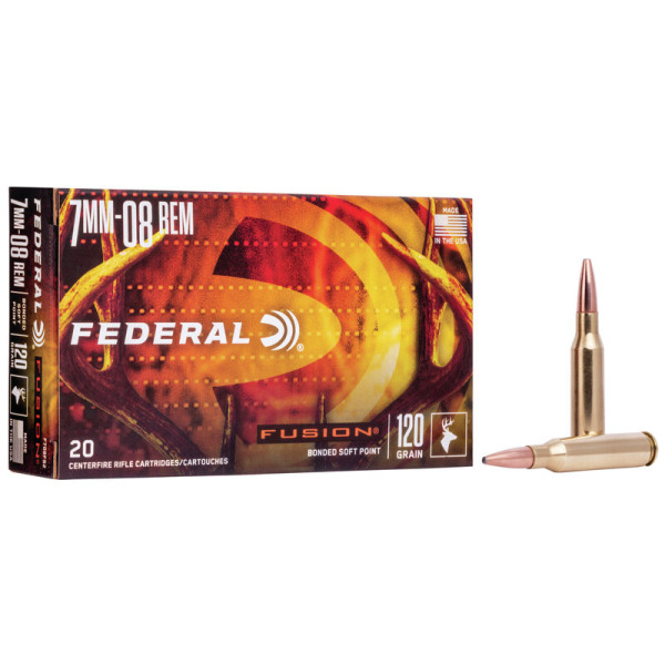 FEDERAL AMMO 7MM-08 REMINGTON 120gr FUSION-BT 20/bx 10/cs