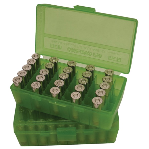 MTM PISTOL FLIP-TOP 50rd 45ACP/10/41AE/CLR-GRN 24c