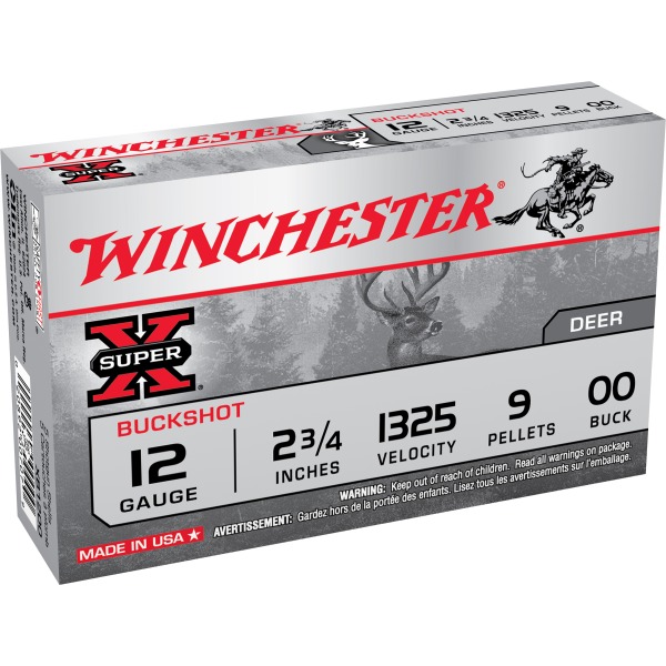 WINCHESTER BUCK 12ga 2.75" SUP-X #00(9plt) 1325fps 15b 10c