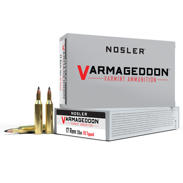 NOSLER AMMO 17 REMINGTON 20g FB TIPPED VARMAGEDDON 20b20c