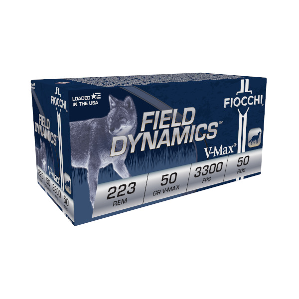 FIOCCHI AMMO 223 REMINGTON 50gr HORNADY V-MAX 50/bx 20/cs