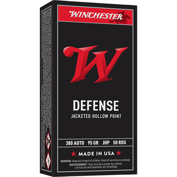 WINCHESTER AMMO 380 AUTO DEFENSE 95gr JHP 50/bx 10/cs