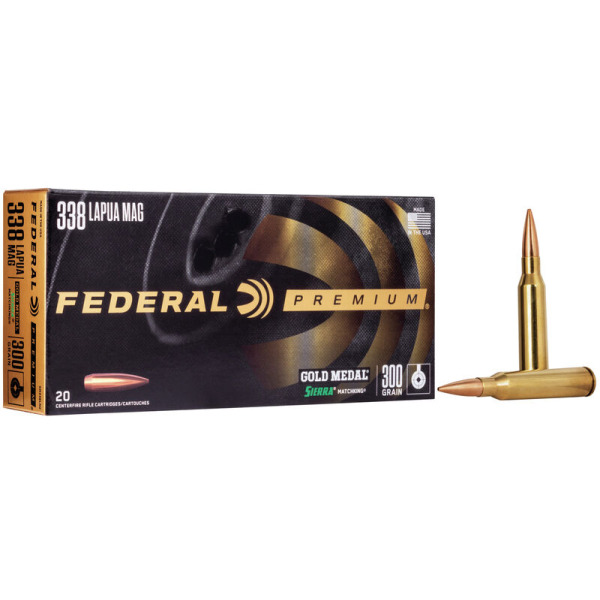FEDERAL AMMO 338 LAPUA 300gr SIERRA HPBT 20/bx 10/cs