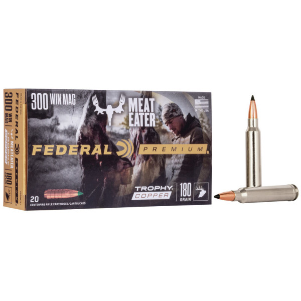FEDERAL AMMO 300 WINCHESTER 180gr TROPHY COPPER 20/bx 10/cs