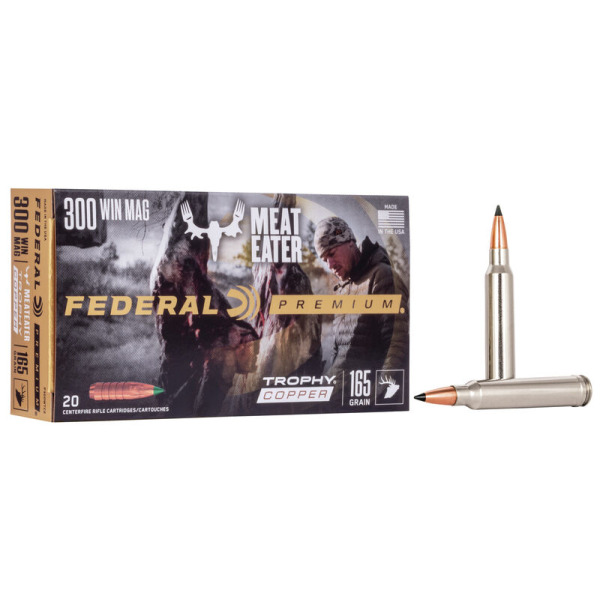 FEDERAL AMMO 300 WINCHESTER 165gr NIK TROPHY COPPER 20b 10c