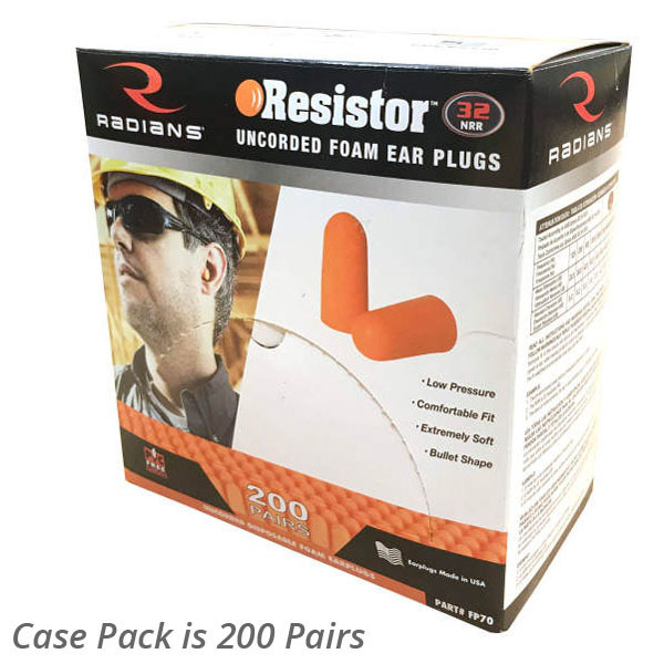 RADIANS FOAM EAR PLUGS EA (PRE-PKGD) 200/CASE PACK