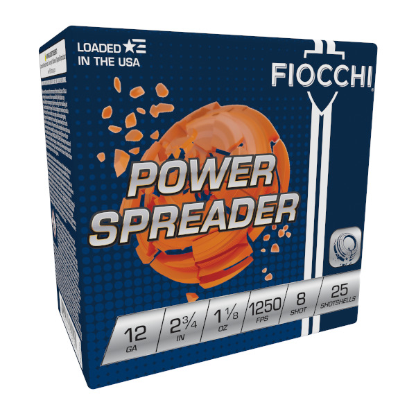 FIOCCHI AMMO 12ga SPREADER 1-1/8oz 1250fps #8 250/cs