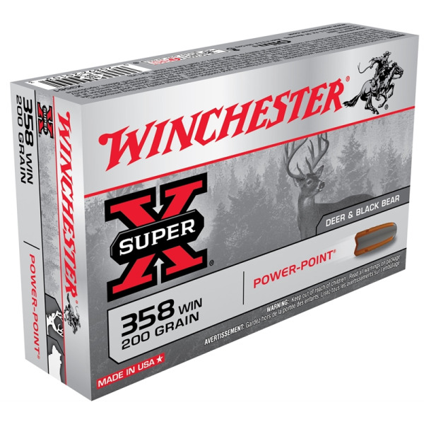 WINCHESTER AMMO 358 WINCHESTER SUPER-X 200gr PP 20/bx 10/cs