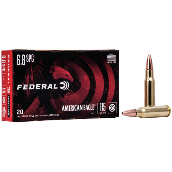 FEDERAL AMMO 6.8 SPC 115gr FMJ AM.-EAGLE 20/bx 10/cs