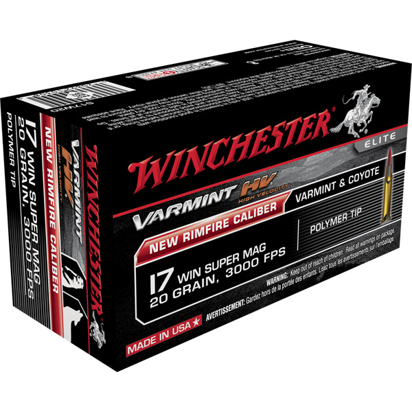 WINCHESTER AMMO 17 WSM SUPREME 20gr V-MAX 50/bx 10/cs
