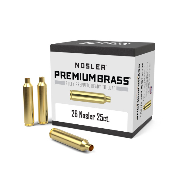 Nosler Brass 26 Nosler Unprimed Box of 25