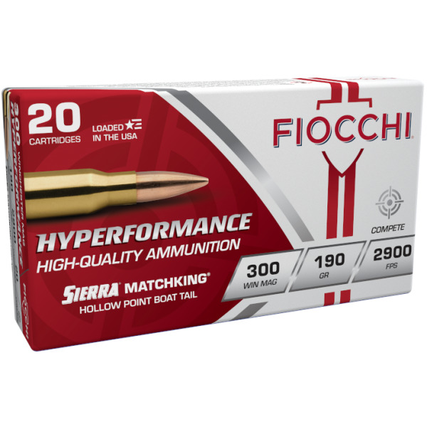 FIOCCHI AMMO 300 WINCHESTER MAG 190gr MK-HPBT 20/bx 10/cs
