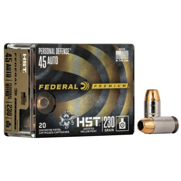 FEDERAL AMMO 45 ACP 230gr HST JHP (P/D) 20/bx 10/cs