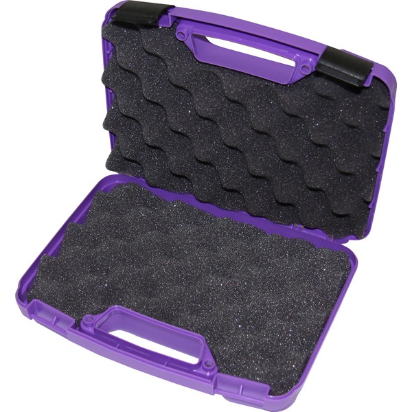 MTM PISTOL CASE REVOLVER/ AUTO/4" BBL PURPLE 12/CS