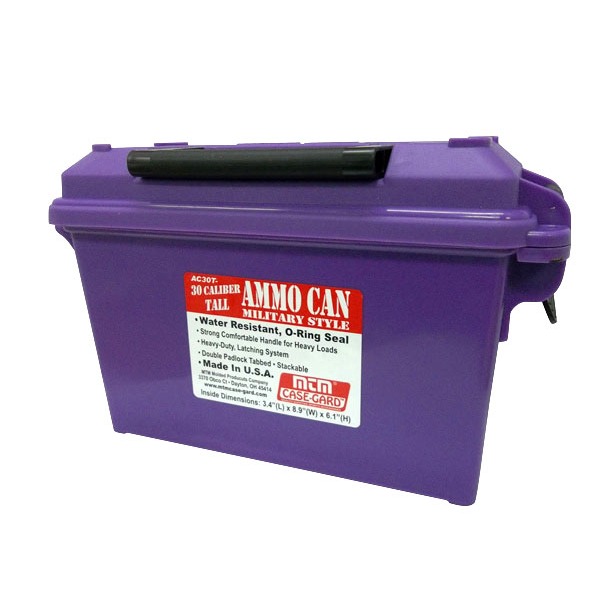 MTM 30c AMMO CAN TALL PURPLE 8/CS