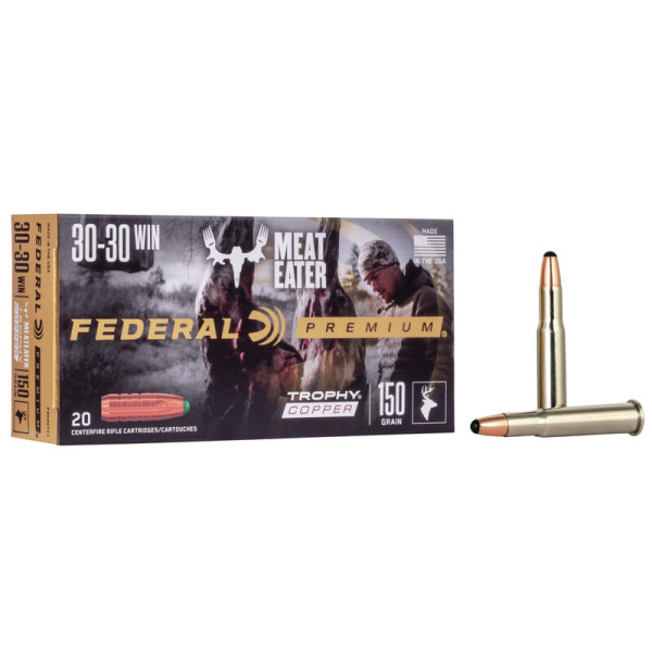 FEDERAL AMMO 30-30 WINCHESTER 150gr TROPHY COPPER 20/bx 10/cs