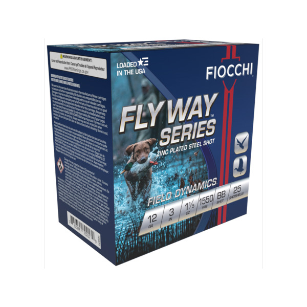 FIOCCHI AMMO 12ga 3" SP-STEEL 1550fps 1-1/5 #BB 25b 10c